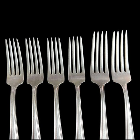 Alvin Patent Vintage Silver Plated Dinner Fork Sets Of 4 Medium & 2 Large - Picture 4 of 9